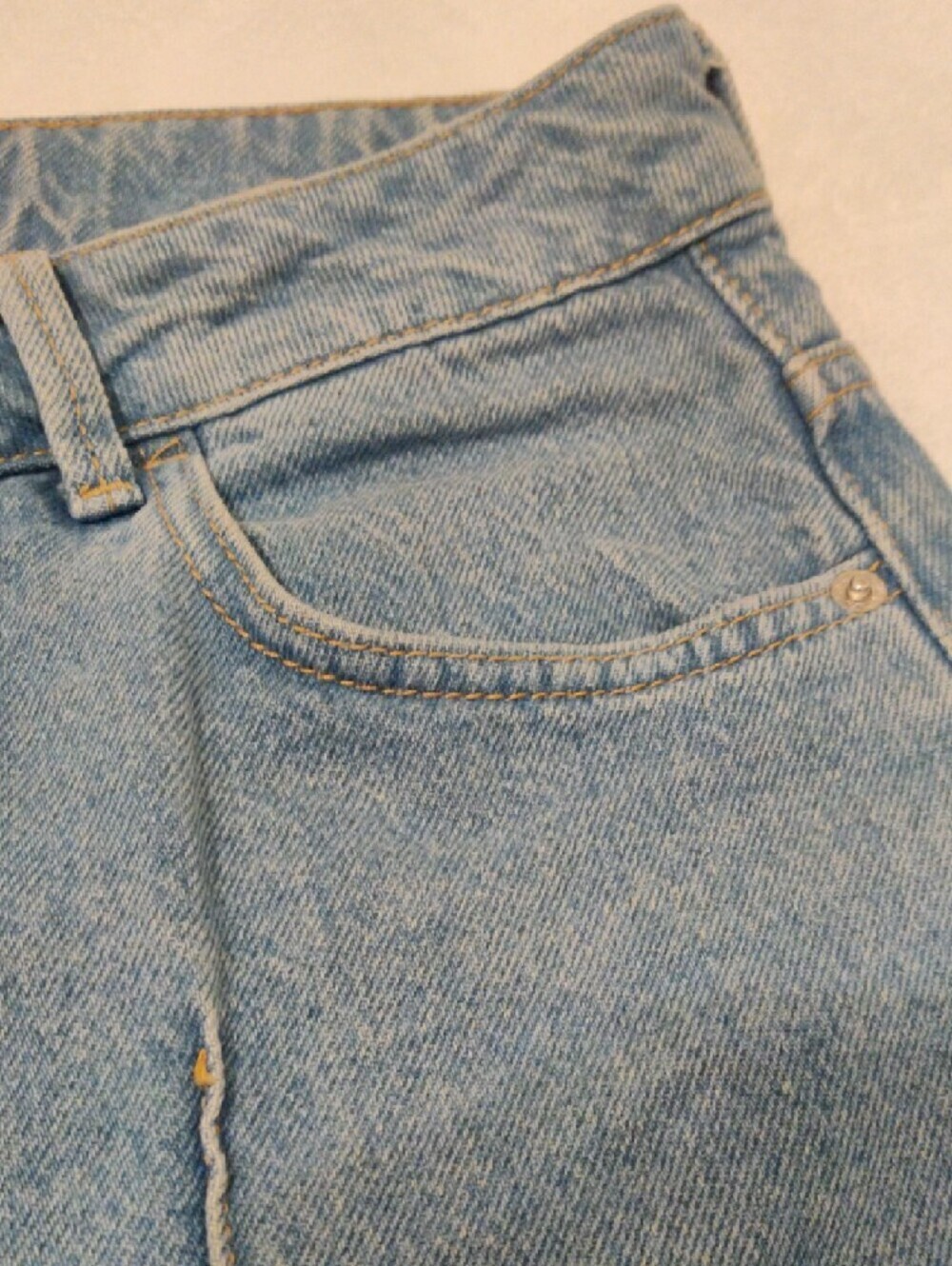 Zara Light Blue Wide-Leg Jeans with Front Seams - Picture 6 of 16